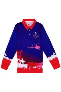 Design Contrasting Collar Men's Sublimation Polo Shirt Customized Full Fit Dye Sublimation Polo Shirt Dye Sublimation Garment Factory Long Sleeve Sublimation Polo Shirt Supplier  Australia outing activities  P1468 45 degree